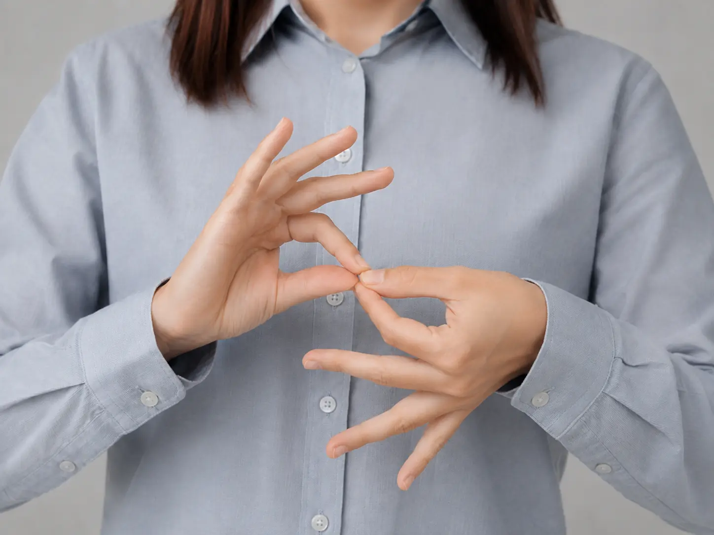 Hands signing in American Sign Language